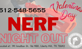 Nerf Night Out - Kids Activity at Urban Defense Academy on Valentine's Day