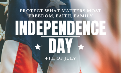 Independence Day 2025 image with flag and Urban Defense Academy logo