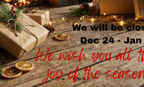 From our family to yours, we wish you a Merry Christmas and joyous holiday season! we are closed dec 24 thru jan 2