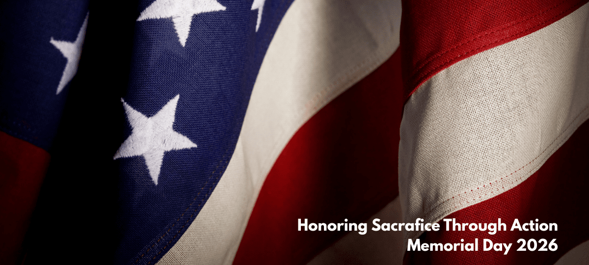- Armed Self Defense Firearms Training American Flag with text "Honoring Sacrafice Through Action Memorial Day 2026"