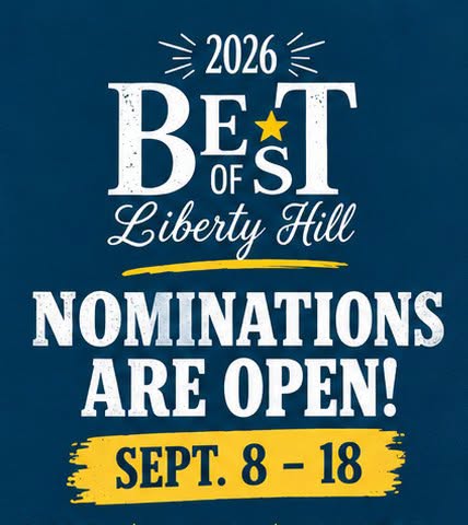 Nominations for 2026 Best of Liberty Hill presented by The Liberty Hill Independent